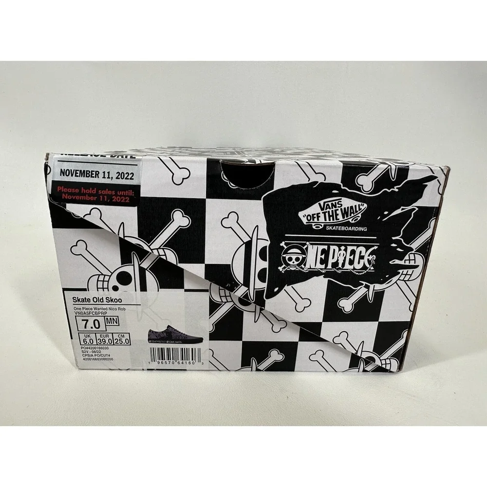 Vans One Piece Wanted Nico Robin Skate Old Skool Shoes Men's 7 New In Box